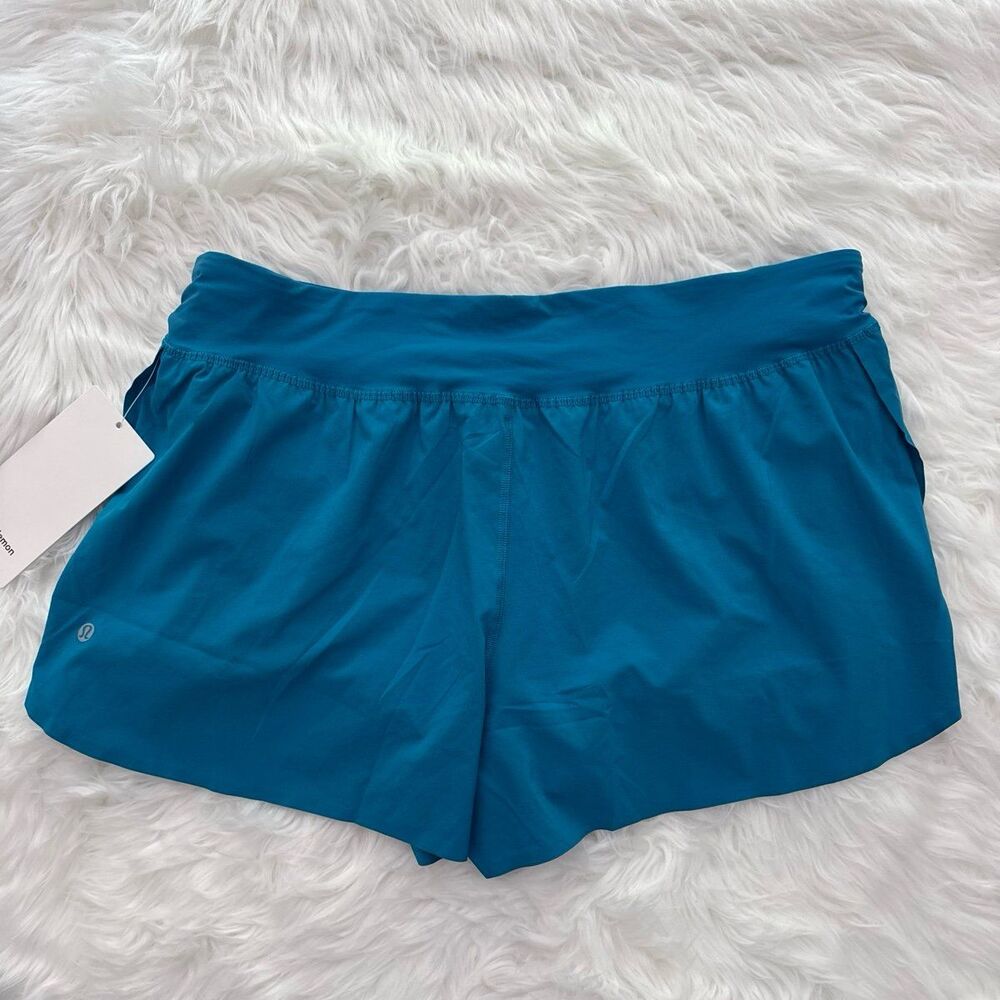 Lululemon Fast and Free High Rise Classic Fit Split Short 3" Hawaiian Blue XL - Picture 6 of 11